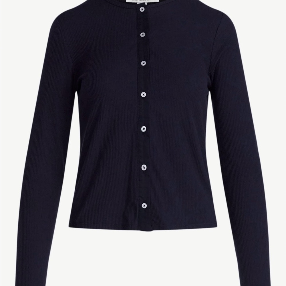 Free Assembly Women's Fitted Cardigan Sweater with Long Sleeves